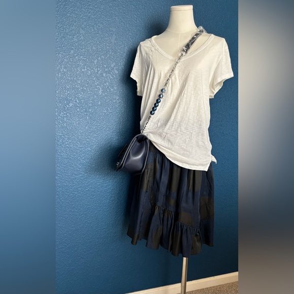 MARC JACOBS whimsical design “patchwork” knee-length “leopard” print skirt. - Picture 2 of 16